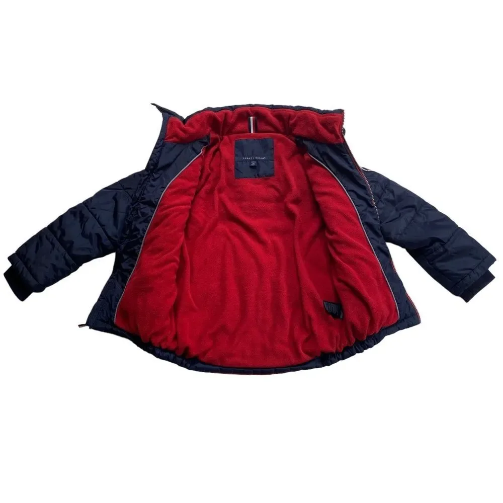 Tommy Hilfiger Puffer Jacket Blue Red Sz S (8)